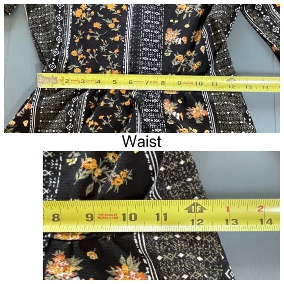 VERO MODA Floral Print Fit & Flare Midi Dress With High Neck Size XS - Picture 14 of 16